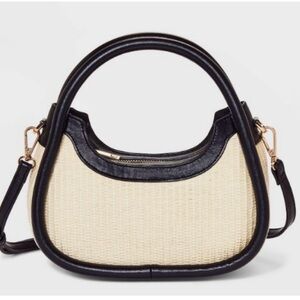A New Day Bumper Mini Crossbody Bag Black Cream